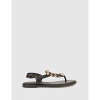 kamome trends sandalias sandalia de dedo helen negro para mujer