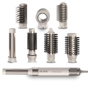 Moldeador de Pelo Cecotec CermicCare AirGlam Champagne, 1400 W, 3 Velocidades - Champagne