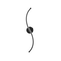 lampara de pared yilan-13281 negro metal 10x 67x 5 cm