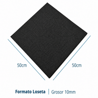 loseta de caucho negro 50x50cmx10mm 24ud densidad premium resistente uso deportivo - pavimentos arquiservi