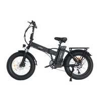 windgoo f21 pro r bicicleta electrica plegable de 20 con neumaticos anchos bateria de 48 v y 125 ah color negro