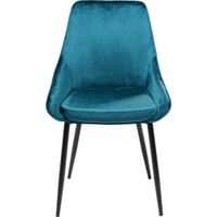 silla terciopelo azul petroleo