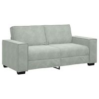 sofa de 2 plazas de terciopelo gris claro 180x78x84 cm vidaxl
