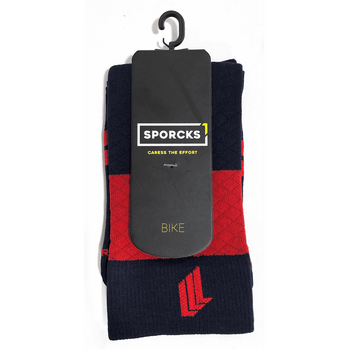 Calcetín Sporcks Marie Blanque (PRO ELITE) Azul y Rojo, Talla S