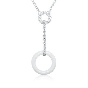 Cadena de mujer de plata 925 circonita cúbica cerámica
