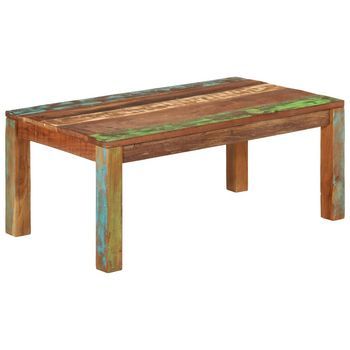 Mesa De Centro Madera Maciza Recuperada 110x55x40 Cm Vidaxl