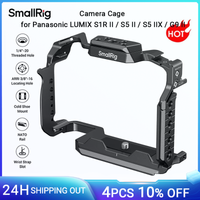 jaula smallrig s1r ii para panasonic lumix s1r ii  s5 ii  s5 iix  g9 ii w hawklock de liberacion rapida con placa inferior arca-swiss 4902