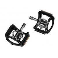 ergotec pedales ep-serie superlight 916 con reflectante aluminio negro calas incluidas