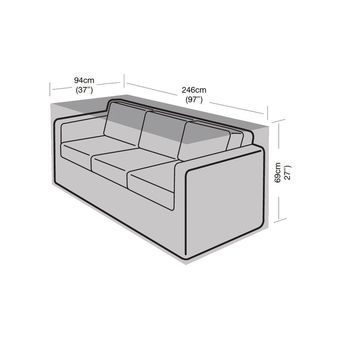 Funda Sofá 3 Plazas Grande. 94 X 246 X 69cm. Easy-cover