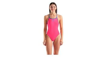 Traje de bano arena para mujer con espalda anudada