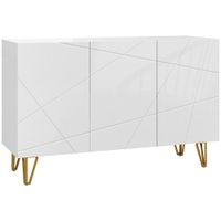 aparador 120x40x75 cm blanco brillante