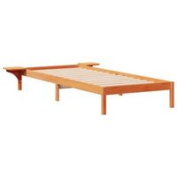 estructura de cama con mesitas marron cera 90 x 210 cm vidaxl