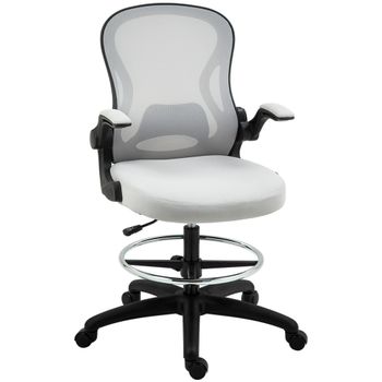 Silla de escritorio 59x65x122 cm gris claro