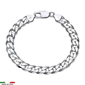 Pulsera barbada de plata 925 8mm