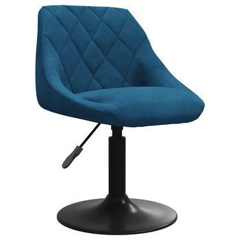 Pack 4 Uds Sillas De Comedor | Silla De Cocina Giratorias Terciopelo Azul
