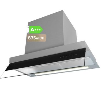 EVVO - Campana extractora CEi56 Inox 60 cm integrable con sistema dual de filtrado, potencia 875 m³/h, función Boost, temporizador automático, acabado inoxidable
