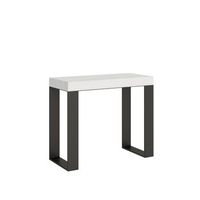 consola extensible 90x40196 cm tecno small premium estructura fresno blanco antracita