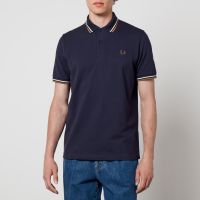fred perry twin tipped cotton-pique polo shirt - s