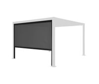 estor lateral enrollable de aluminio y textileno para pergola bioclimatica 3m palace estor enrollable 3m negro 291x209x209 cm