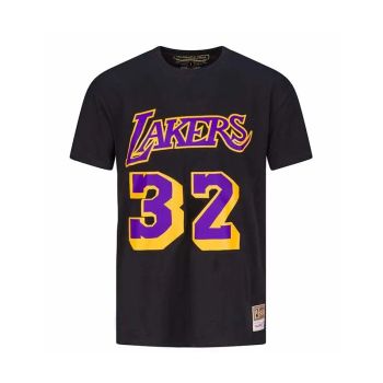 Camiseta Magic Johnson Name and Number Mitchell & Ness Los Angeles Lakers negra