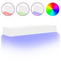 muebles de tv con luces led 2 unidades blanco 60x35x155 cm vidaxl