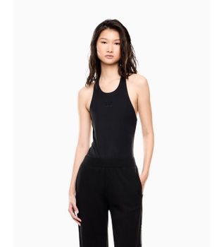 EA7 para mujer. 7W001122_AF12625 Body en tejido técnico elástico Logo Series negro (XL), Casual, Homewear, Poliamida
