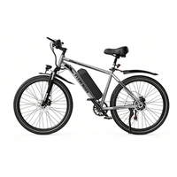 bicicleta electrica de 26 - evercross tech ek15 r motor de 250 w r bateria de 374 wh r 7 velocidades r frenos de disco r doble suspension r gris