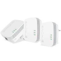 strong powerline 600 triple pack mini 3x adaptadores powerlineplc 600mbits