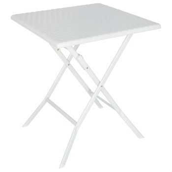 Mesita Velador Cuadrada Blanca 62x62x73