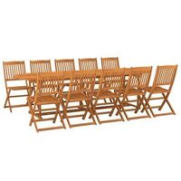 set comedor de jardin 11piezas madera maciza acacia 280x90x75cm vidaxl