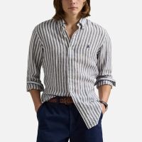 polo ralph lauren striped linen shirt - xl