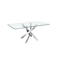 dudeco mesa verona 160 gris metalizado