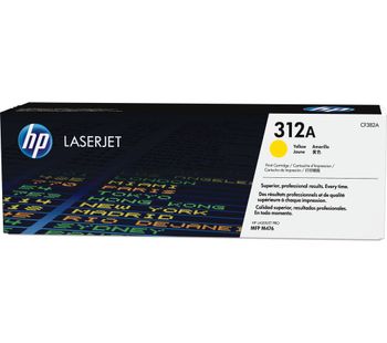 HP 312A Original LaserJet Yellow Toner Cartridge, Yellow