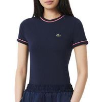 lacoste tops y camisetas contrast accent para mujer