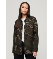 superdry para mujer w4010424a sobrecamisa militar verde xs casual camuflaje algodon manga larga
