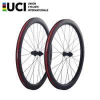 juego de ruedas de carbono para bicicleta de carretera 700c csc 232425mm llanta interior ancha eje de bloqueo central freno de disco con gancho