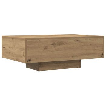 Mesa De Centro Madera Ingeniería Roble Artisan 85x55x31 Cm Vidaxl