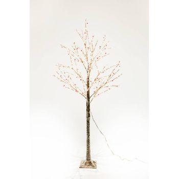 Árbol De Exterior Esmerilado Con 120 Leds Blanco Cálido H.90cm