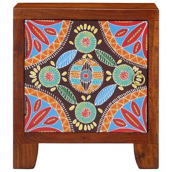 Juego De Mesitas De Noche Mesillas De Noche - 40x30x45 Cm Madera Maciza De Acacia Mc7238