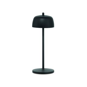Lámpara De Mesa Led Recargable Y Regulable Zafferano Circe Negra
