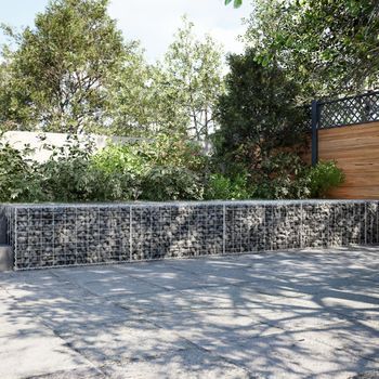 Cesta De Gaviones | Gavión Para Piedras | Gavión Decorativo Con Cubierta Hierro Galvanizado 800x100x50 Cm Cfw510243