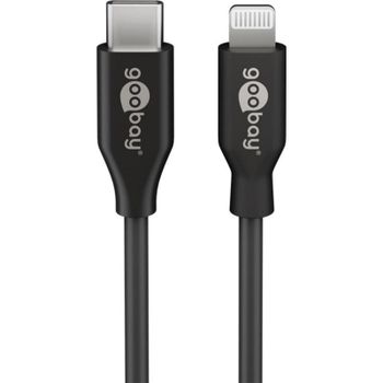Cable Goobay Lightning a USB-C 1 m Negro