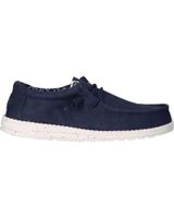 de hey dude mocasines wally canvas para hombre en color azul