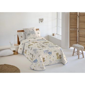 Colcha Bouti Modelo Be Happy Jvr 205x270 Para Cama 105 Cm.