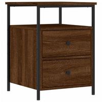 mesita de noche madera de ingenieria marron roble 44x45x60 cm vidaxl