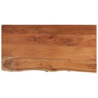 tablero de mesa  tablero escritorio rectangular madera de acacia borde vivo 80x40x38 cm