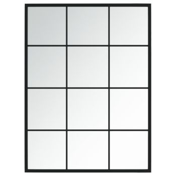 Espejo De Pared Metal Negro 80x60 Cm Vidaxl