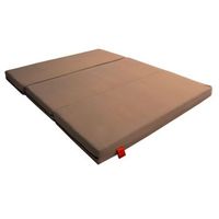 colchon para camper opel combo - 5cm de grosor con hr 25kgm3 y 3cm de viscoelastica - marron