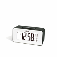 sodany reloj despertador digital lcd con sensor de voz alarma con 8 melodias termometro calendario luz fondo 104cm