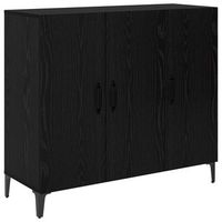 vitrina roble negro 34 x 90 x 80 cm madera de ingenieria vidaxl